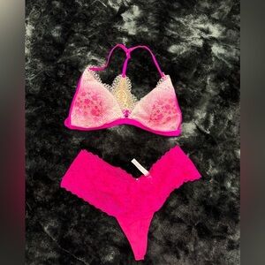 Victorias Secret Pink ombré Bralette Set